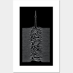 Joy Division Unknown Pleasures x CN Tower Posters and Art